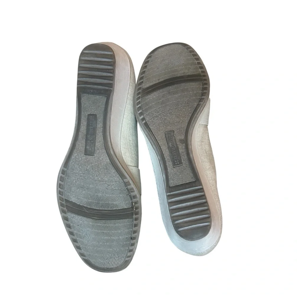 Naturalizer N5 Comfort Cream Canvas Wedge Slip On Shoes Women’s 7.5M